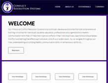 Tablet Screenshot of conflictresolutionsystems.com